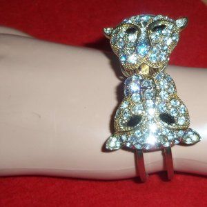 Vintage Costume Jewelry-Panther Bangle